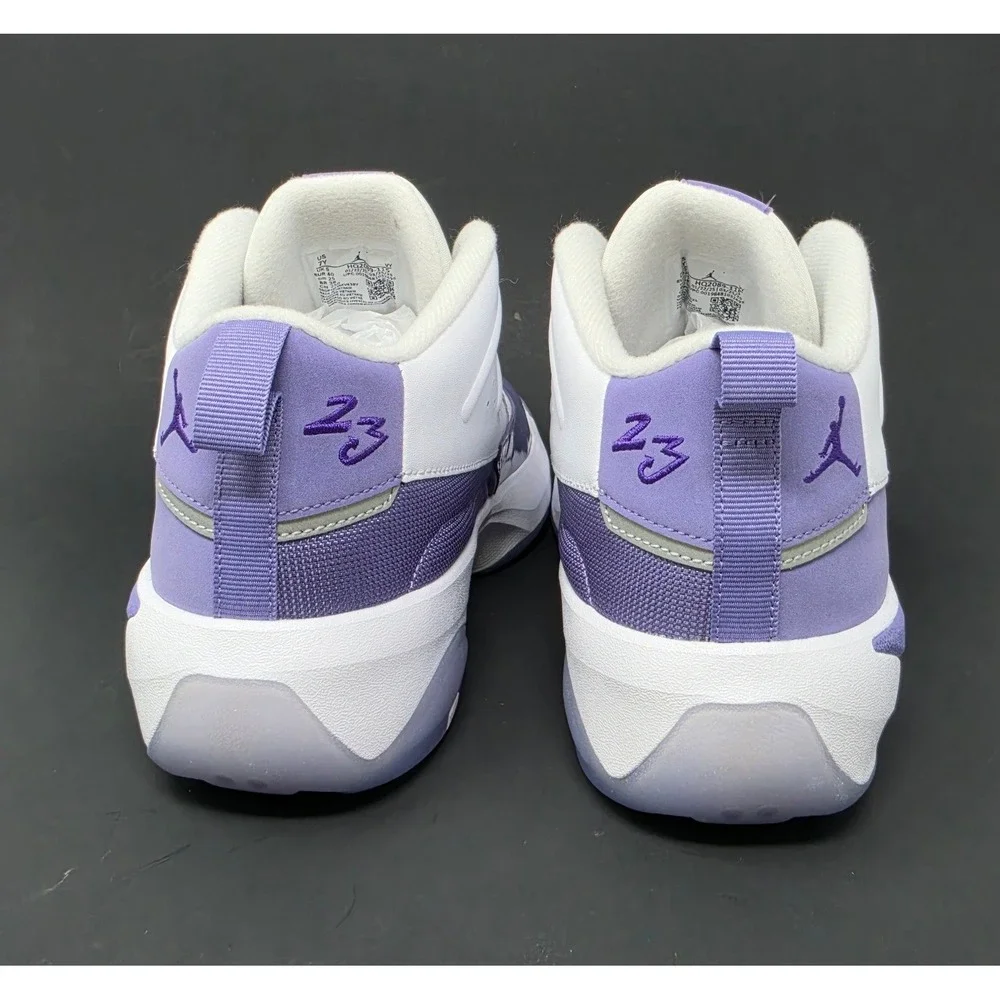 Jordan Max Aura 7 GS White Court Purple Sneakers HQ2089-115 Kid's 7Y